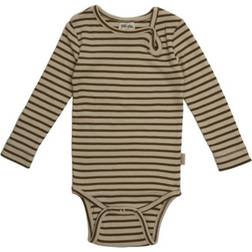 Petit Piao Striped Body L/S - Rubber/Tapioka