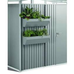 Biohort blomsterkassesæt kvartsgrå metallic Plantekasse