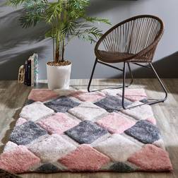 Origin 3D GEO Diamond Rugs Blush Pink