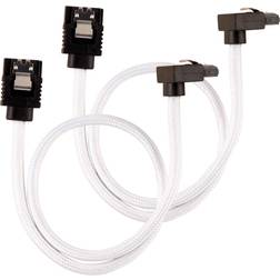 Corsair Premium Sleeved SATA Data Cable Connectors_ White_