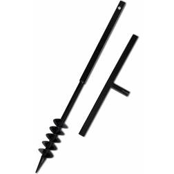 vidaXL Ground Drill Handle Auger Bit 3.15 Inch Black
