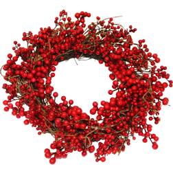 Nordic Winter Artificial Wreath with Red Berries Julepynt