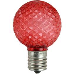 Northlight Seasonal Faceted LED G40 25pk. Replacement Bulbs Red