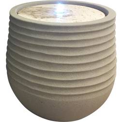 Gardenlife vandspil i sandfarvet polystone sandfarvet topsten