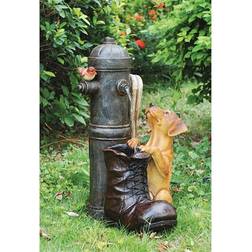 Design Toscano Fire Hydrant Pooch Sculptural Fountain