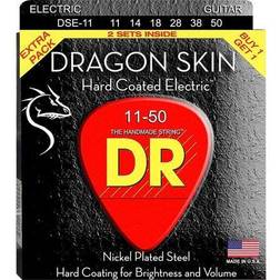 DR Strings Dragon Skin (2 Pack) Hard Coated Electric Guitar Strings (11-50)