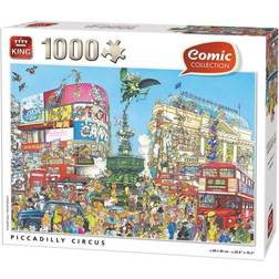 King Piccadilly Circus Comic puslespil på 1000 brikker fra