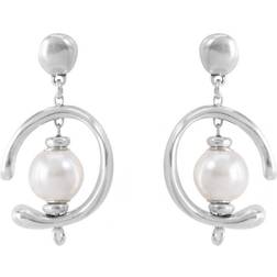 UNOde50 Inorbit Earrings - Silver/Pearls