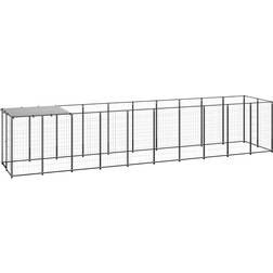 vidaXL Dog Kennel Black