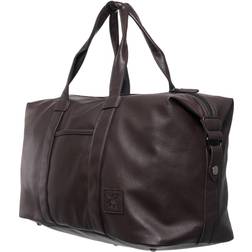 X Ray Men's Pebbled Faux Leather Duffel Dark Brown Dark Brown one-size