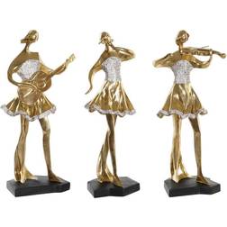 Dkd Home Decor Dekorativ figur Musik Ballerina Gylden Harpiks Dekorationsfigur