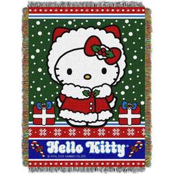 Hello Kitty The Northwest Snowy Blankets Green, Yellow