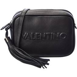 Valentino Mia Embossed Leather Crossbody Bag - Black