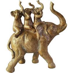 Dkd Home Decor Prydnadsfigur Elefant Gyllene Harts 23,5 Prydnadsfigur