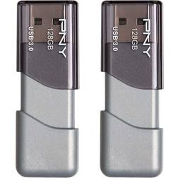 PNY 128GB Turbo AttachÃ© 3 USB 3.0 Flash Drive, 2-Pack