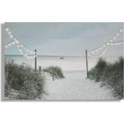 Graham & Brown Shore Stroll LED White/Green Wall Decor 90x60cm