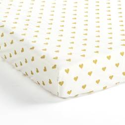 Lush Decor Boho Metallic Hearts Allover Hearts Soft & Fitted Crib Sheet