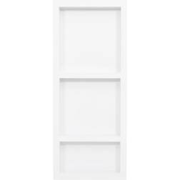 vidaXL Nicchia da Doccia con 3 Scomparti Bianco Opaco 41x99x9 cm