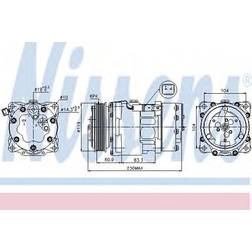 Citroen 89032 Compresseur De Climatisation SD7V16 12 PAG 46 YF R134a R1234yf Avec Huile Compresseur-PAG 3/5 Portes 406 Berline