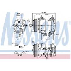 Honda 890128 Compresor de Aire Acondicionado HS110R 12 PAG 56 R134a CR-V 2