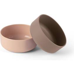 Dantoy Tiny Biobaseret skålsæt 2-pack Sand/Mocca, 10 på lager Nude/ Mocca