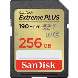 SanDisk Extreme PLUS 256GB SDXC 190MB/s UHS-I