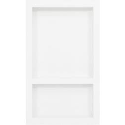 vidaXL Hornacina De Ducha 2 Compartimentos Blanco Brillo 41x51x10 cm