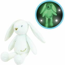 Jemini Luminou Lapin blanc Peluche lumineuse naturelle fonctionne sans pile 20 cm