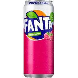 Fanta Zero Sugar Raspberry burk Sleek can