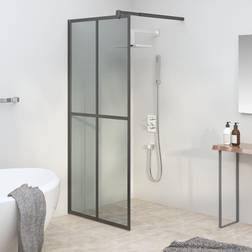 vidaXL Mampara De Ducha Accesible Vidrio Templado Oscuro 80x195 cm 800x1950mm
