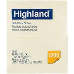 LatestBuy 76x127mm Highland Stick On Notes Yellow