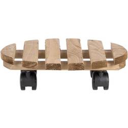 Esschert Design trolley brun rund Plantekasse