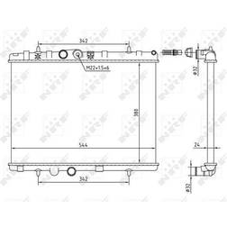 NRF Engine radiator PEUGEOT,CITROËN,DS 58226A