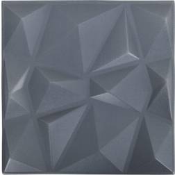 vidaXL 3D-Wandpaneele 12 Stk 50x50 cm Diamant Grau