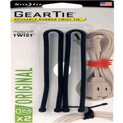 Nite Ize Gear Tie 2 Pack Rubber Twist