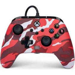 PowerA Télécommande avec câble amovible camouflage rouge pour Xbox Series/One/PC