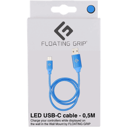 Floating Grip 0,5M LED USB-C Cable Blue