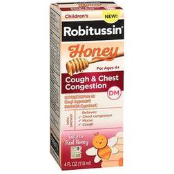 Children's Robitussin Honey Cough & Congestion DM Day Liquid Syrup Real Honey - 4.0 Liquid