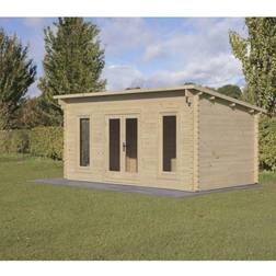 Forest Garden Elmley 5.0m Log Cabin Double Glazed 24kg No (Surface du bâtiment )