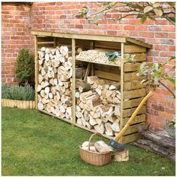 Rowlinson Pressure Treated Wooden 7X2 Log Store (Superficie edificio )