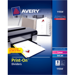 Avery Customizable Print-On Dividers, 8-Tab, Letter, 25