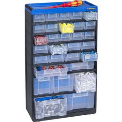 EUROKRAFTpro VARIOPLUS PRO small parts cabinet, HxWxD 525 x 300 x 135 mm, 30 drawers, 30 dividers