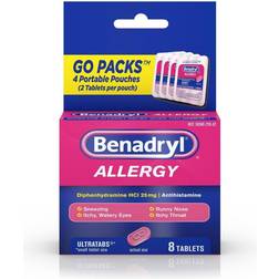 Benadryl Ultratabs Go Packs, Antihistamine Tablet