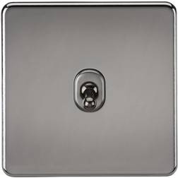 Knightsbridge Screwless 10AX 1G Intermediate Toggle Switch Black Nickel