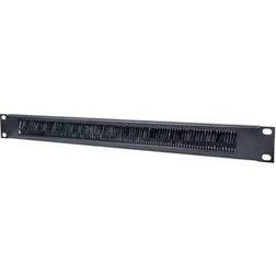 Intellinet 19" Cable Entry Panel, 1U, with Brush Insert, Black rack kabel indgangspanel med børste 1U