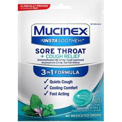 Mucinex InstaSoothe Sore Throat + Cough Relief Alpine Herbs Mint