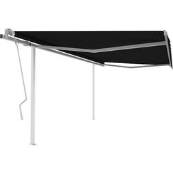 vidaXL Tenda Da Sole Retrattile Manuale Con Pali 4,5x3,5 M Antracite 450x350cm