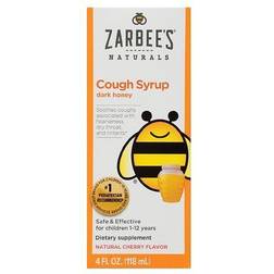 Zarbee's Naturals Children's Cough Syrup with Dark Honey, Natural Cherry Flavor, 4