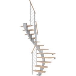 Dolle Frankfurt Halvsving Pearl Grey-STYLE 6-Hvidolieret Eg-75-13 259-301 cm