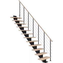 Dolle Hamburg Ligeløb Sort-STYLE 6-Hvidolieret Eg-75-12 240-279 cm